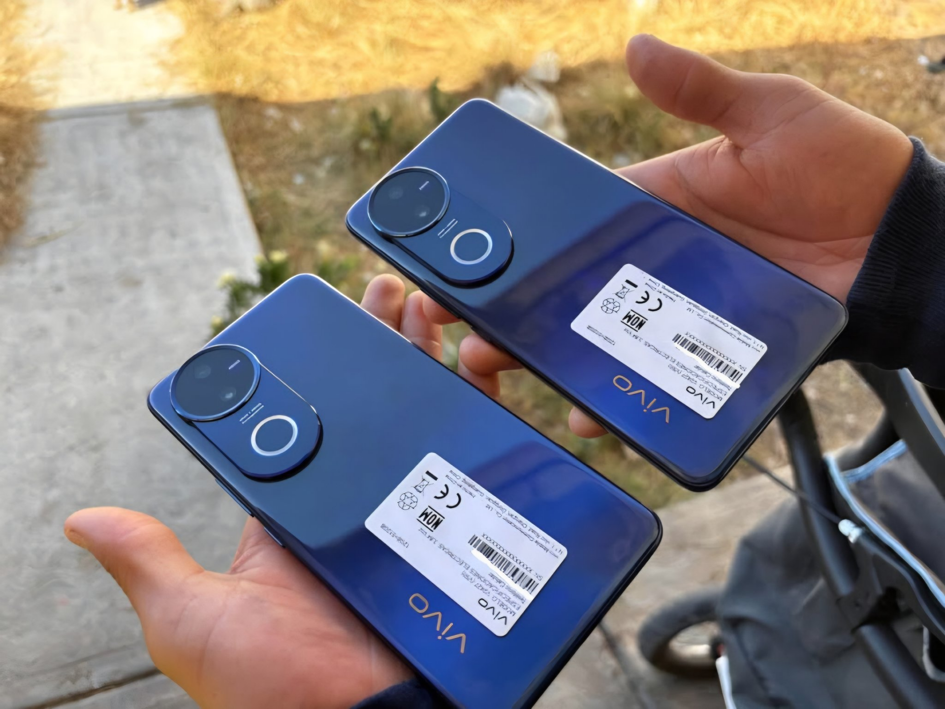 Vivo V50’s blue edition appears in real-life images before launch