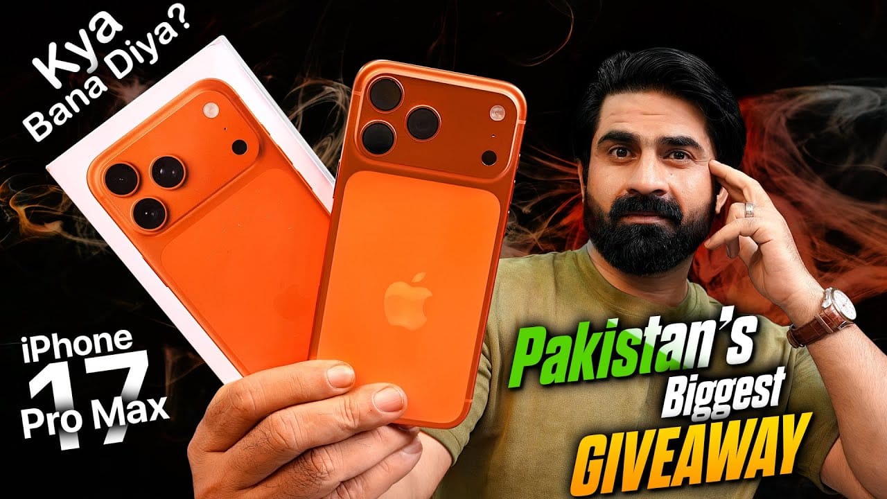 Pakistan’s 1st YouTuber and Tech Reviewer Announces iPhone 17 Pro Max Giveaway